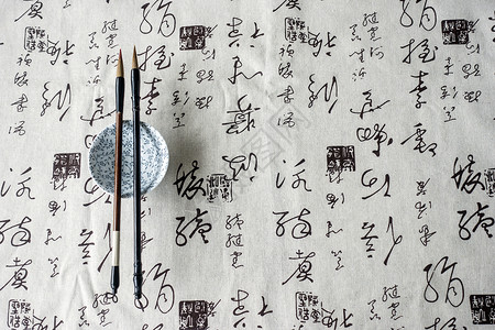 月中折桂水墨字中国风水墨书法艺术背景