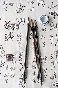 签名字中国风水墨书法艺术背景
