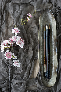 水墨书法中国风的背景素材背景图片