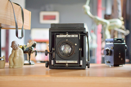 老式相机素材古董收藏品-照相机背景
