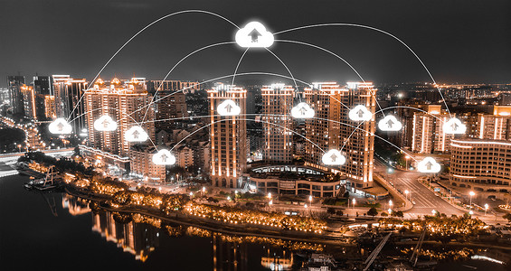 城市云科技背景图片