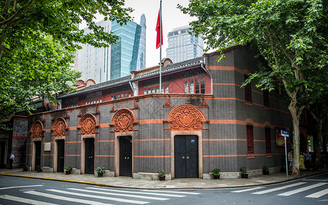 党建设的素材上海中共一大会址背景