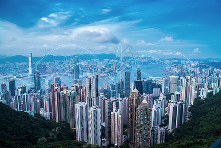 香港城市经济信息高清图片