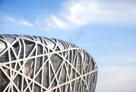 钢筋建筑北京鸟巢细节背景