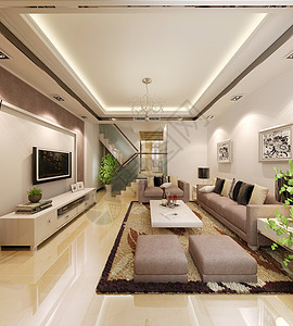 家装墙纸温馨的客厅效果图背景