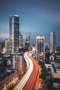 ps素材交通上海城市风光建筑夜景背景