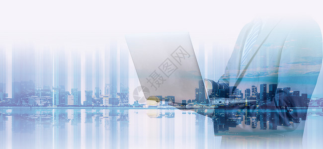 杭州繁华城市与商务人士设计图片