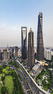 上海陆家嘴最高三栋建筑高清图片