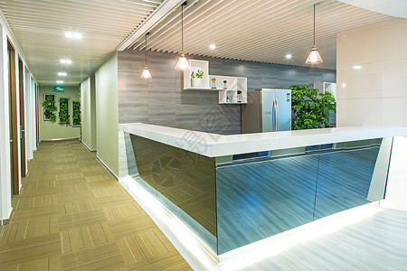 办公室内环境现代商务办公空间前台环境背景