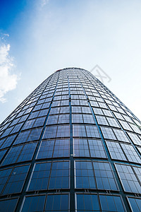 蓝天下的城市高楼大厦图片