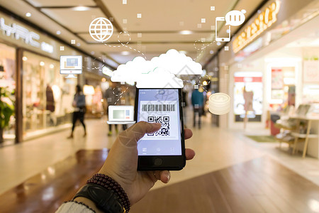 智慧购物手机支付购物消费设计图片