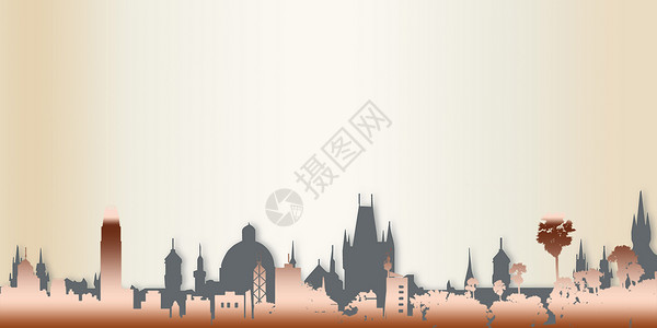 魔都上海城市背景设计图片