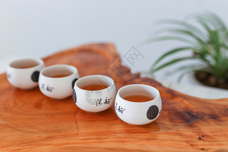 茶具线条红茶茶艺茶文化白底静物背景
