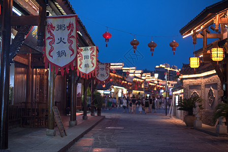 仿古街景古镇街景背景