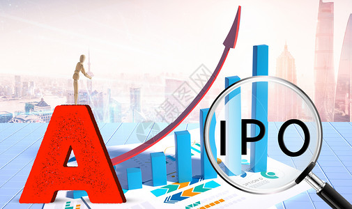 红线背景IPO设计图片