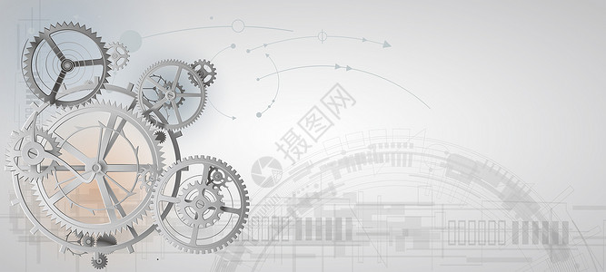 奥运会项目灰白色系齿轮科技背景设计图片