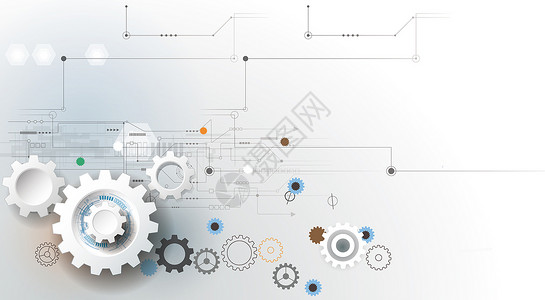 灰白系齿轮科技背景背景图片