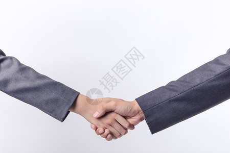 合作共赢握手商务合作职业男女性握手背景