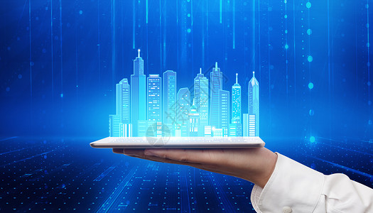 智能化的科技城市背景图片