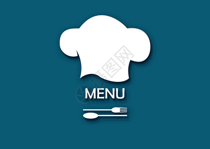 白色菜单餐馆标志素材背景设计图片