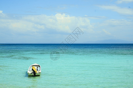 引航艇马来西亚美人鱼岛 海岛风景背景
