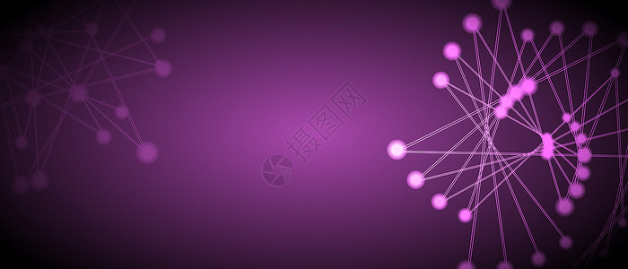 紫色科技banner背景设计图片