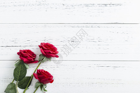 玫瑰花做旧木板高清图片