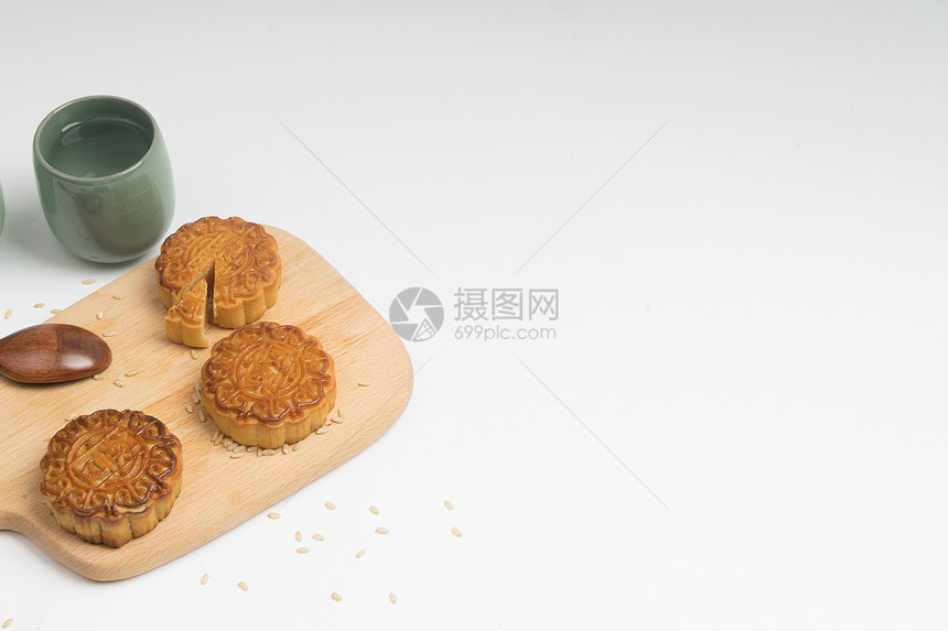 茶艺与月饼图片