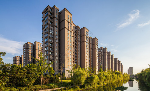 地产河建筑楼体背景