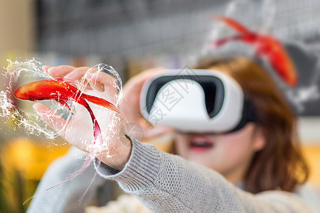 正在吃鱼水獭VR的虚拟世界设计图片