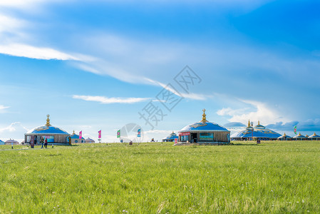 内蒙古草原蒙古汗城布尔汗高清图片