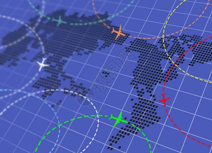 飞机地球飞行航线设计图片