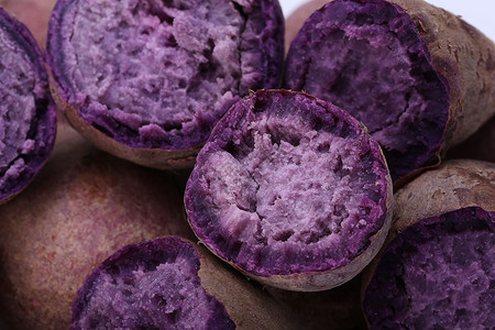 蒸熟紫薯背景