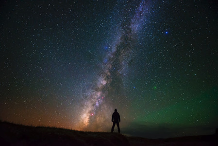 西藏星空一个人的星空背景