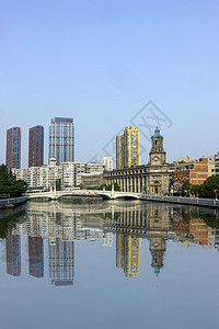 上海苏州河畔的邮政大楼图片