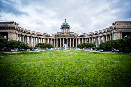 俄罗斯圣彼得堡喀山大教堂高清图片