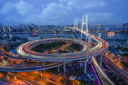 南浦大桥中国智慧城市高清图片