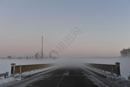 新华桥 雾凇背景图片