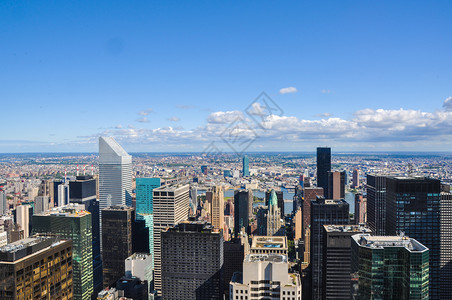 俯瞰曼哈顿纽约曼哈顿建筑群背景