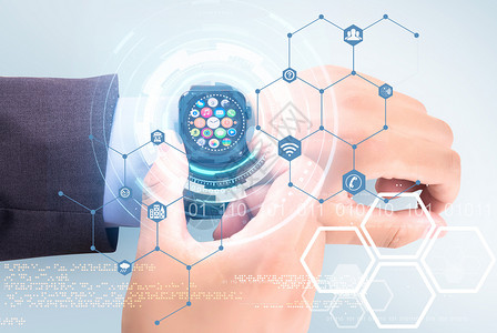 手表人物科技感金融经济商务科技素材海报背景设计图片