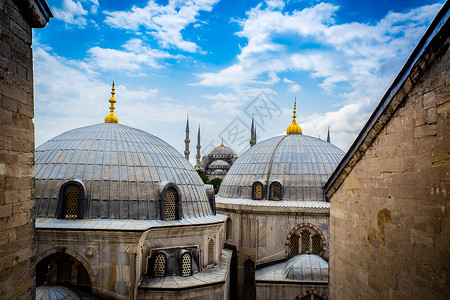 土耳其教堂顶部风景图片