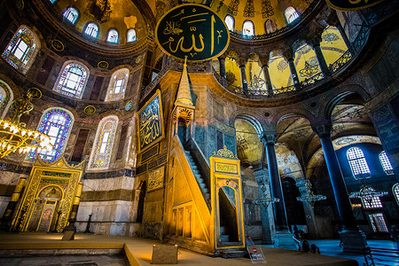 土耳其教堂内景背景图片