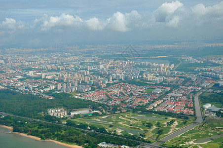 俯瞰新加坡背景图片