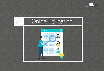 界面图标在线教育创意图设计图片