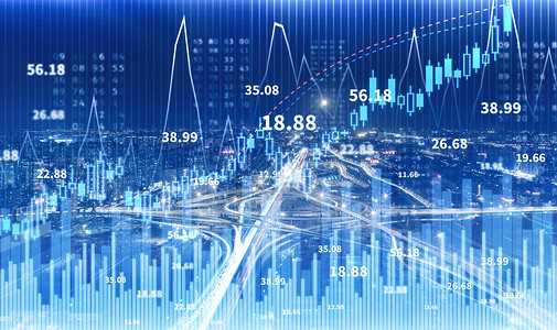 金融蓝色企业画册封面图片股票市场图表设计图片