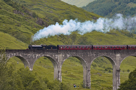 蒸汽火车英国铁路高清图片