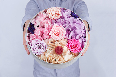 鲜花礼盒背景图片