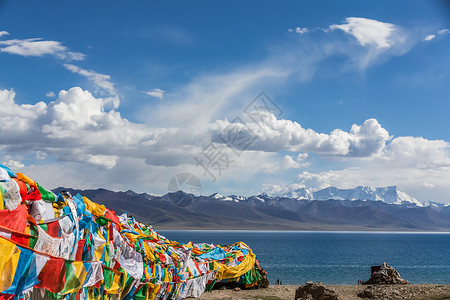 念想青藏高原纳木措圣湖背景