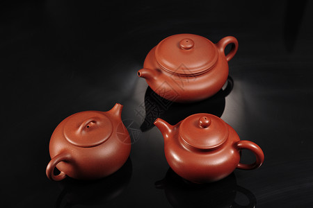 花纹古碗紫砂茶具背景