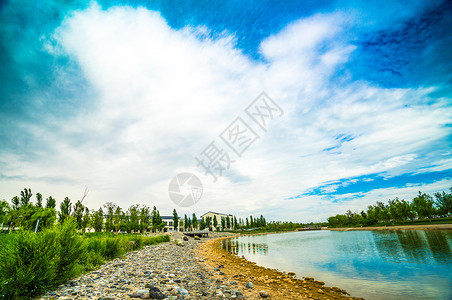 自然景光新疆昌吉街景背景